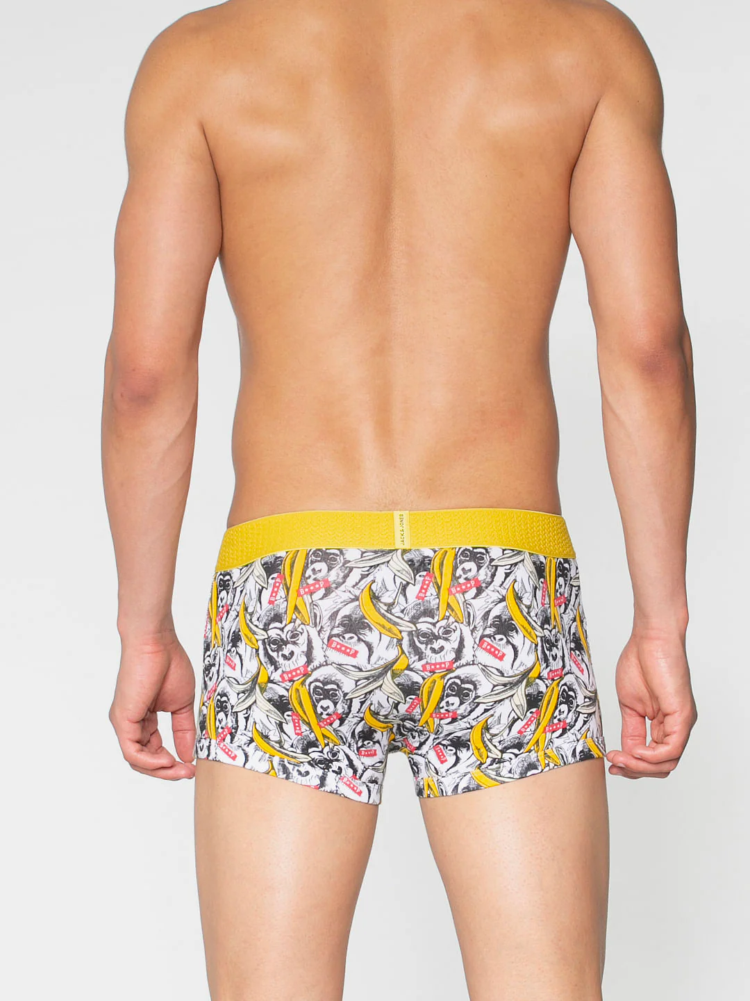 White All Over Graphic Print Brazilian Trunks - Image 4