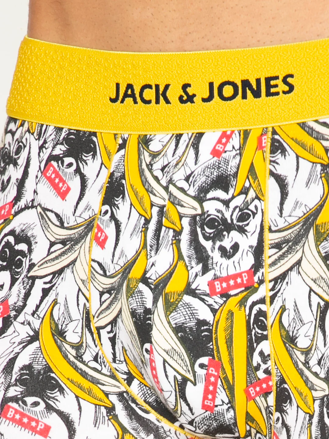 White All Over Graphic Print Brazilian Trunks - Image 5