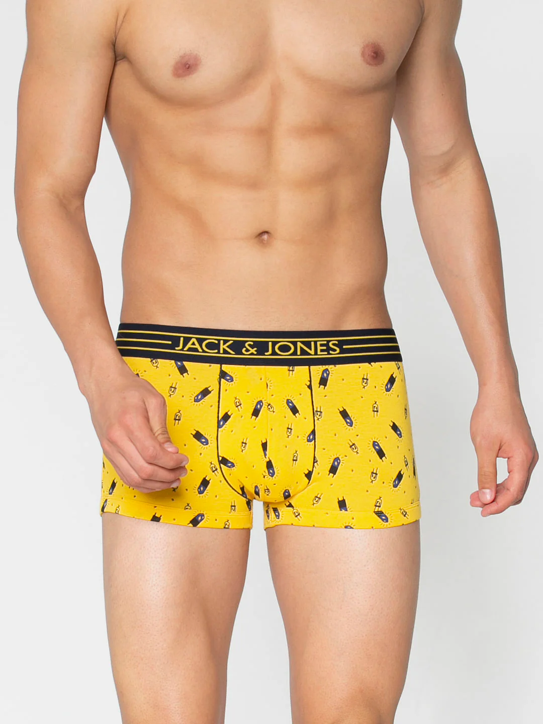 Yellow All Over Light Bulb Print Brazilian Trunks