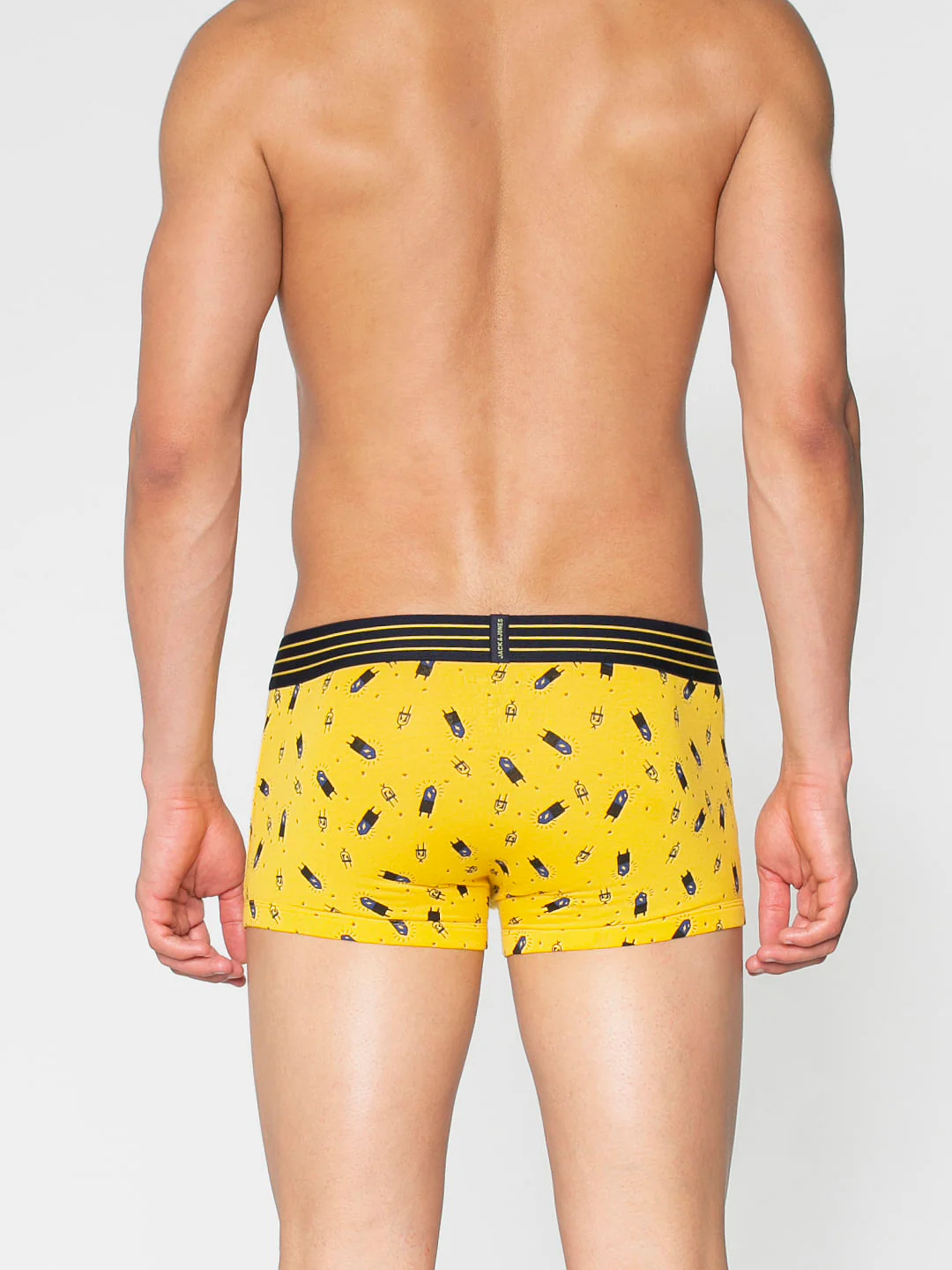 Yellow All Over Light Bulb Print Brazilian Trunks - Image 4