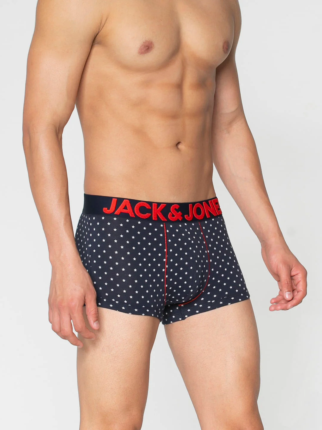 Blue All Over Star Print Brazilian Trunks - Image 3