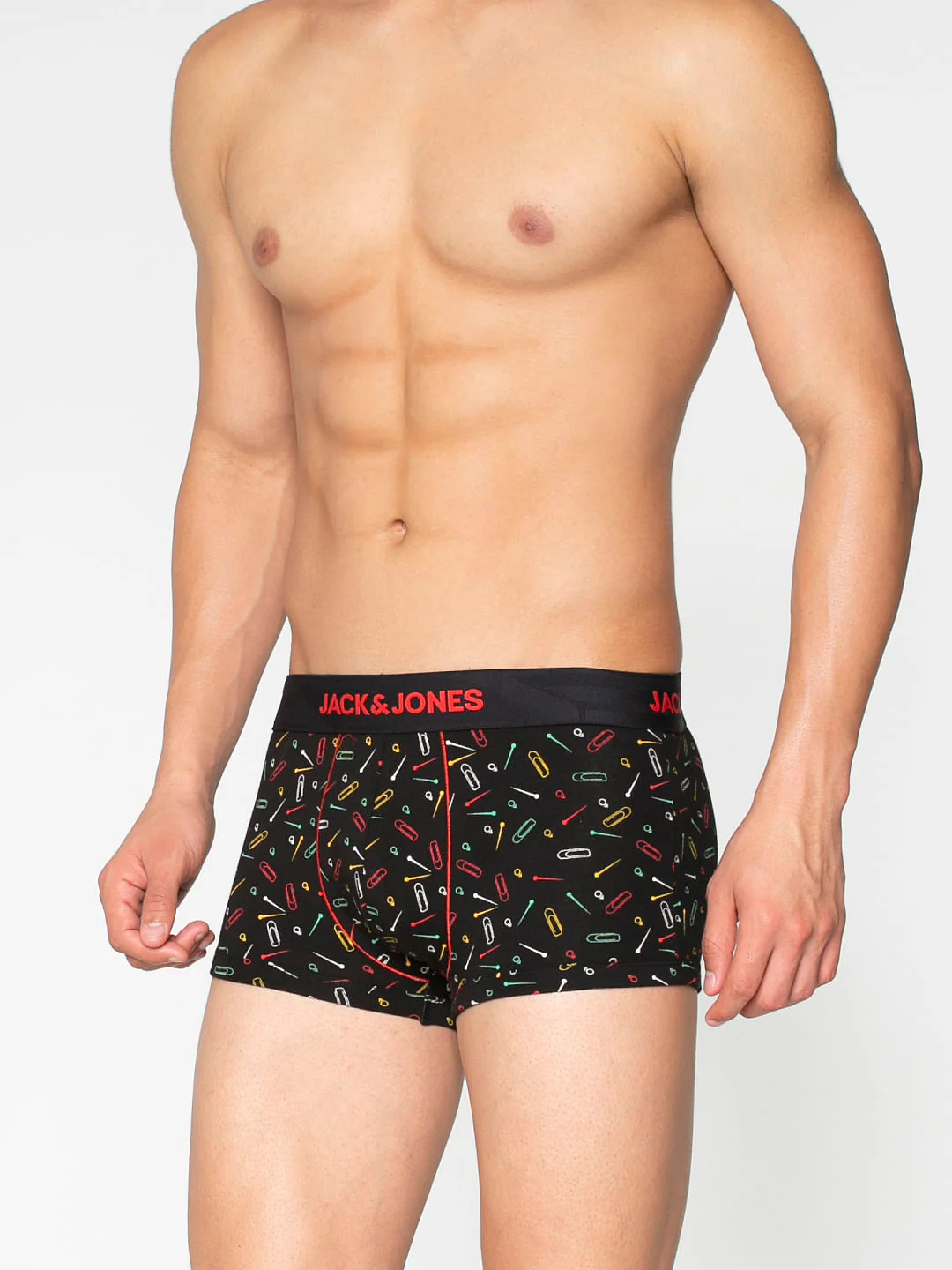 Black All Over Pin Print Brazilian Trunks - Image 2