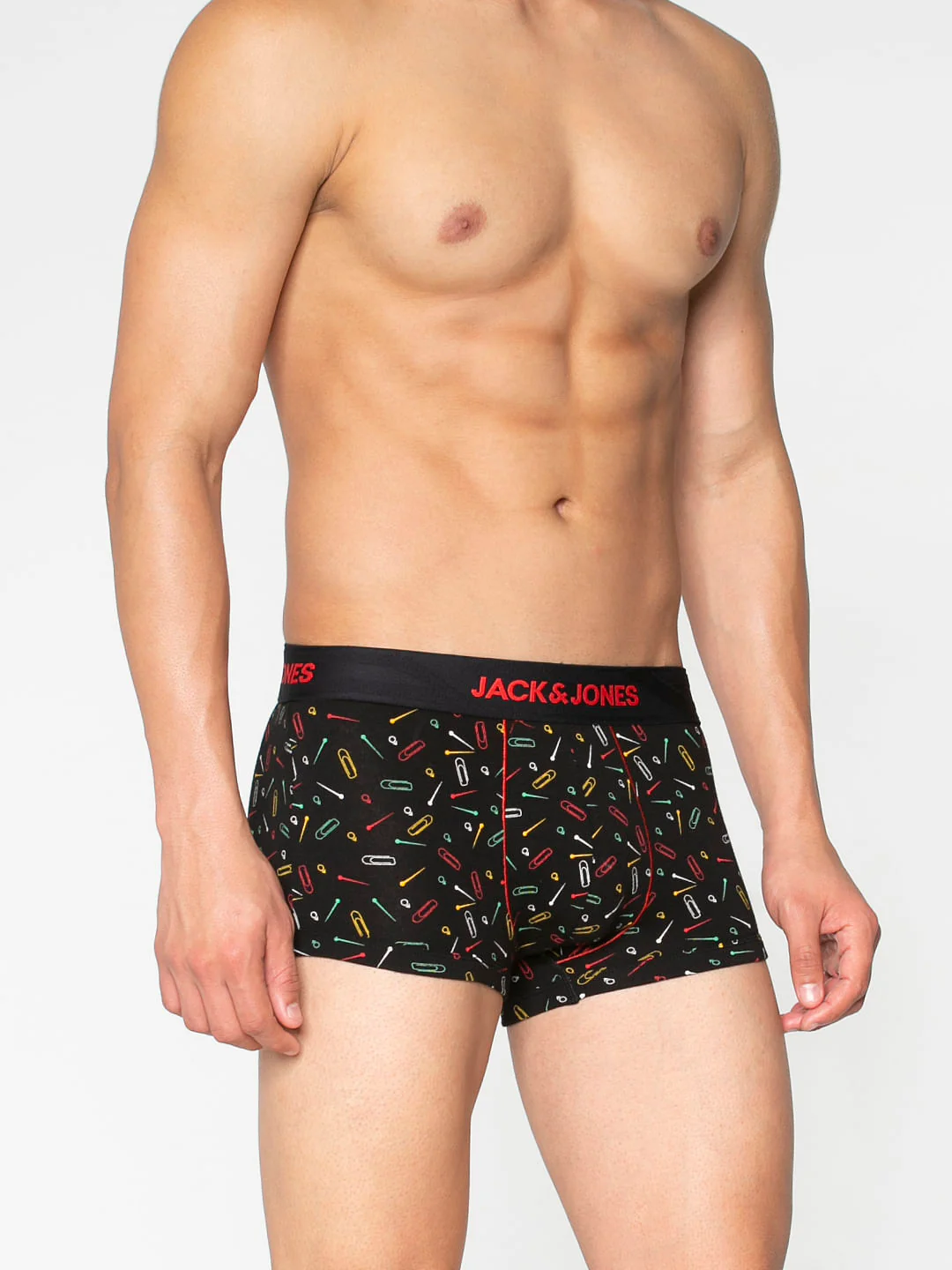 Black All Over Pin Print Brazilian Trunks - Image 3