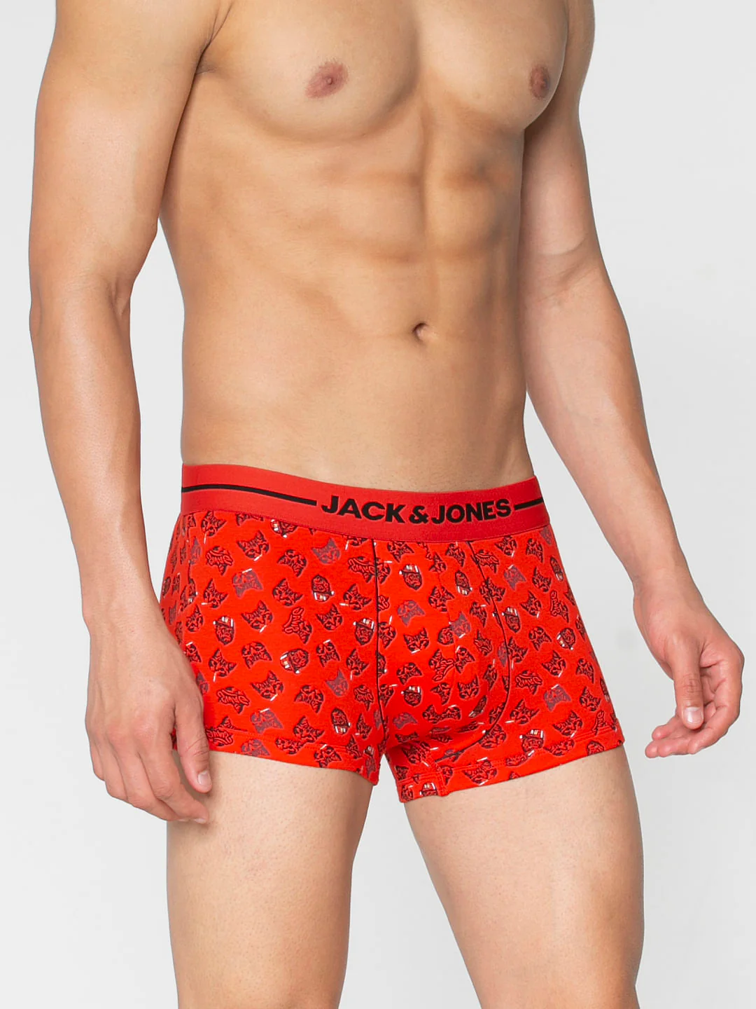 Red All Over Swag Print Brazilian Trunks - Image 3