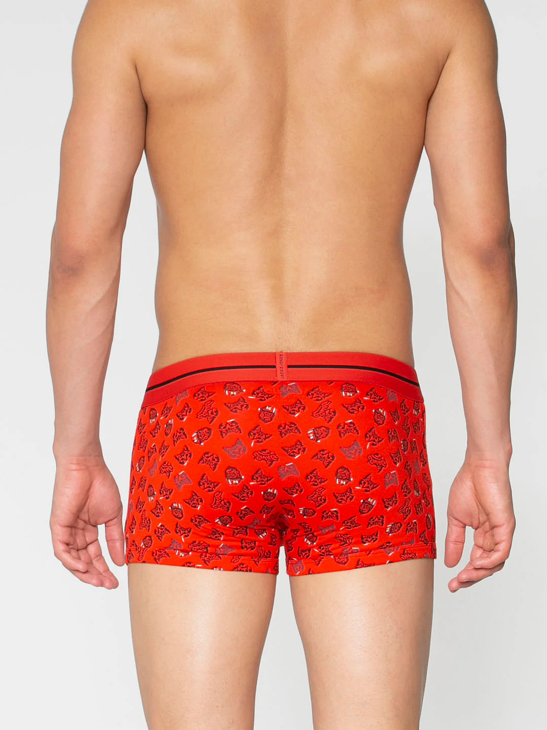 Red All Over Swag Print Brazilian Trunks - Image 4