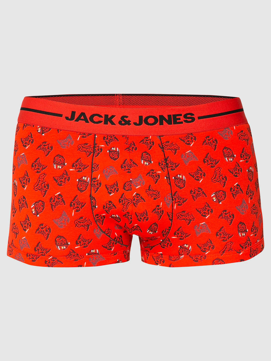 Red All Over Swag Print Brazilian Trunks - Image 6
