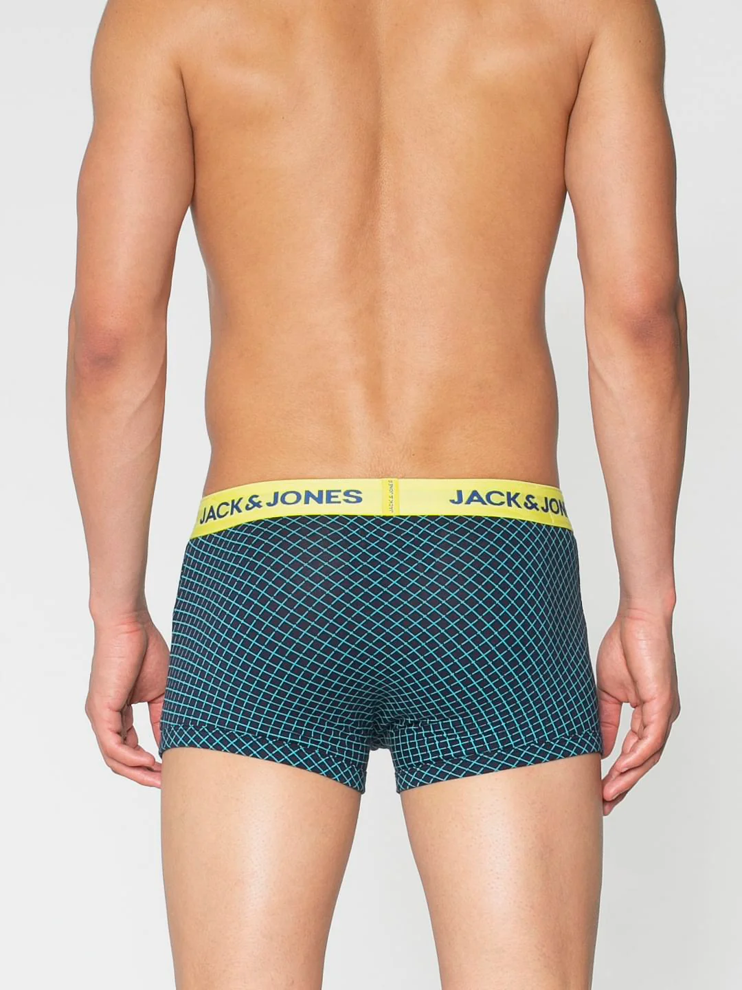 Blue And Black Checks Print Brazilian Trunks - Image 4