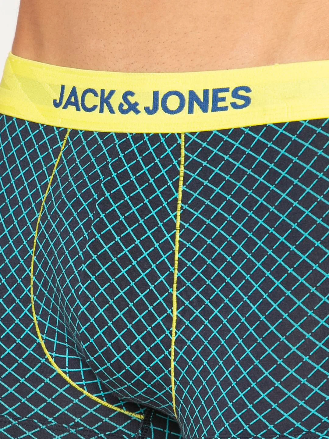 Blue And Black Checks Print Brazilian Trunks - Image 5