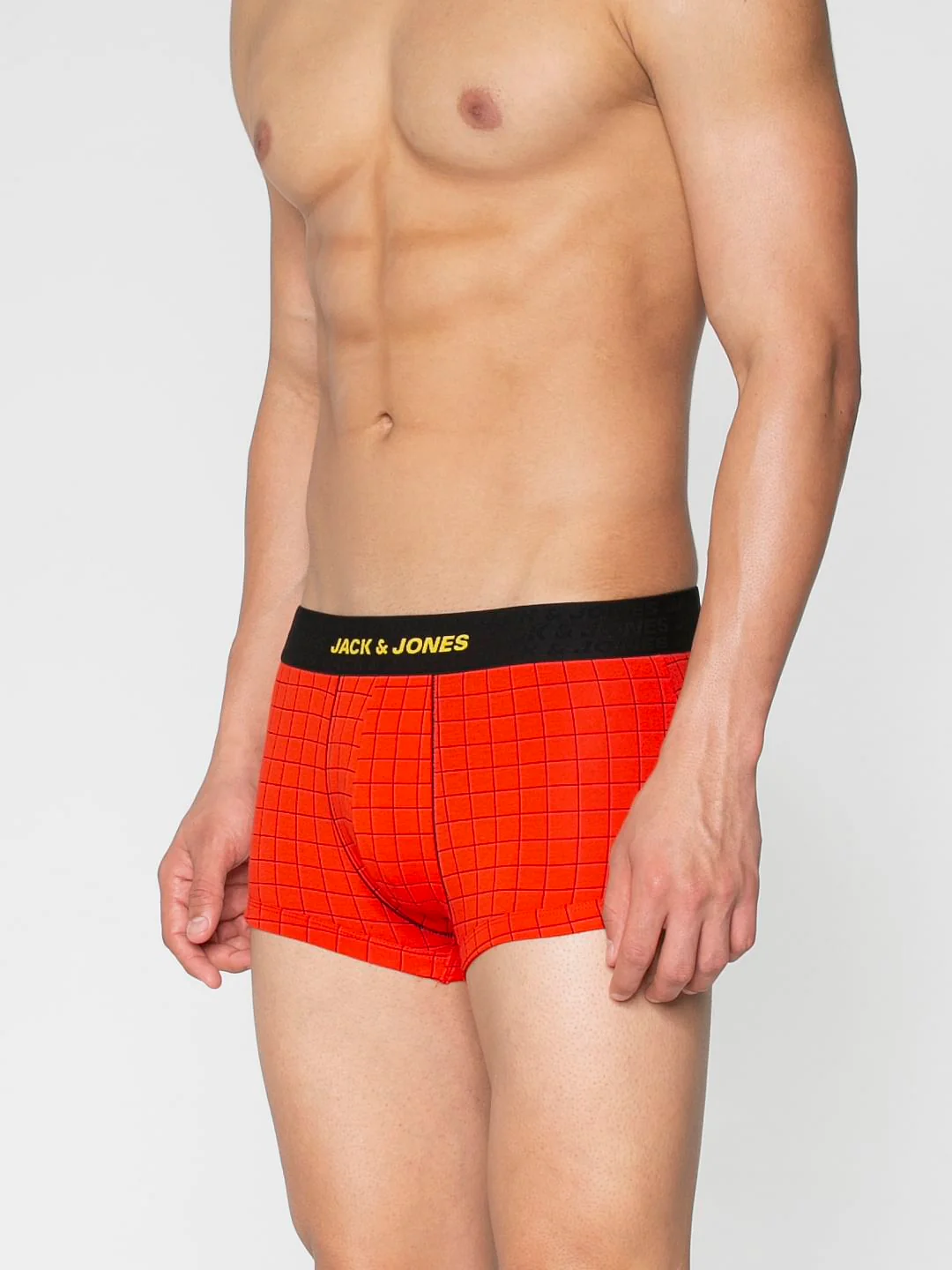 Red Checks Print Brazilian Trunks - Image 2