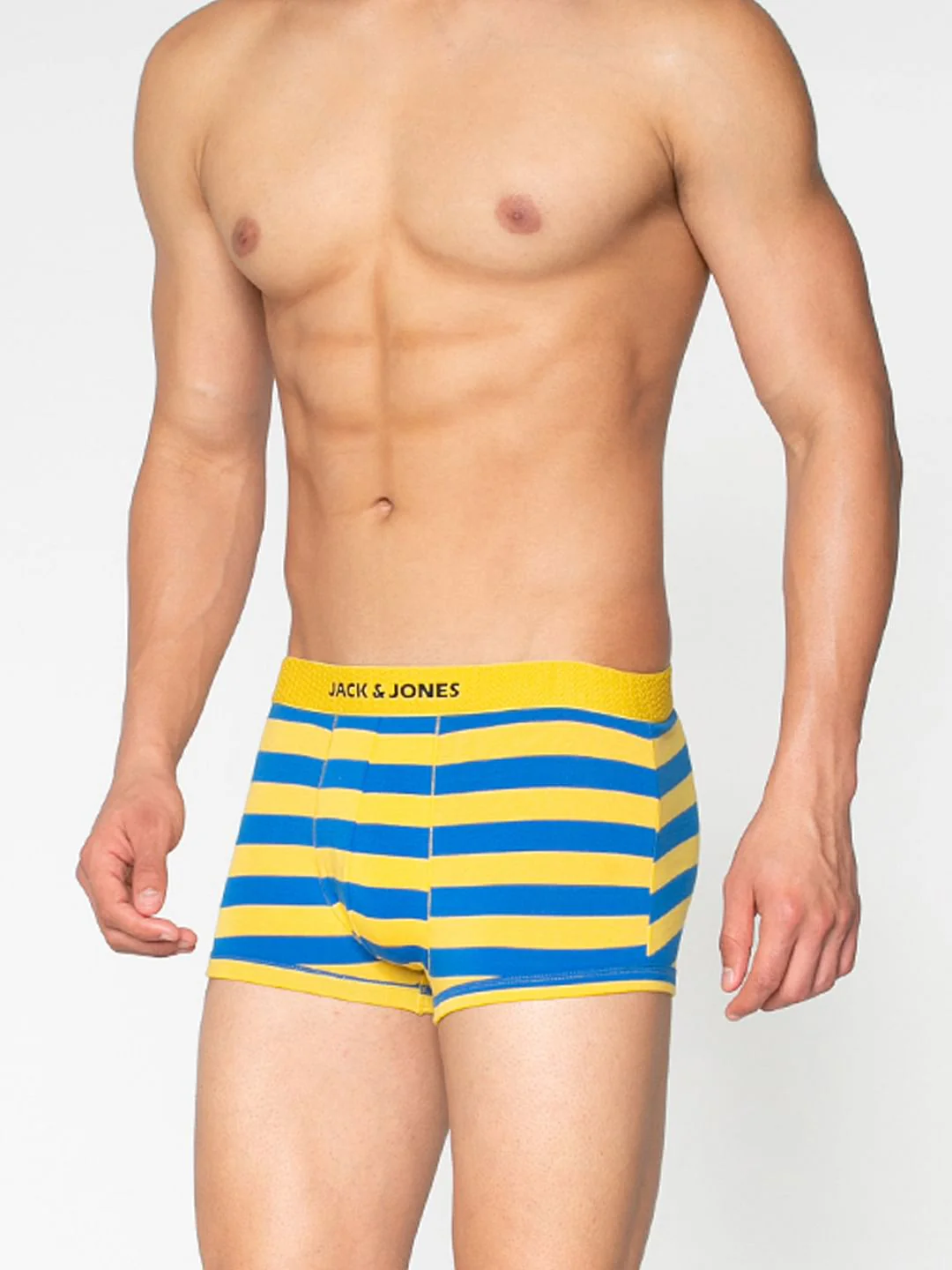 Blue And Yellow Striped Brazilian Trunks - Image 2