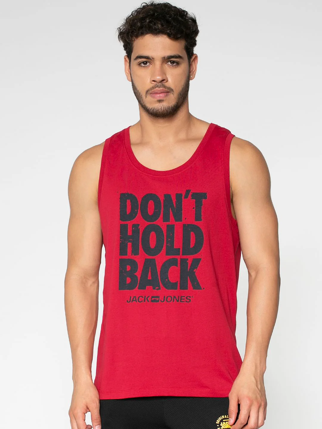 Red Text Print Vest