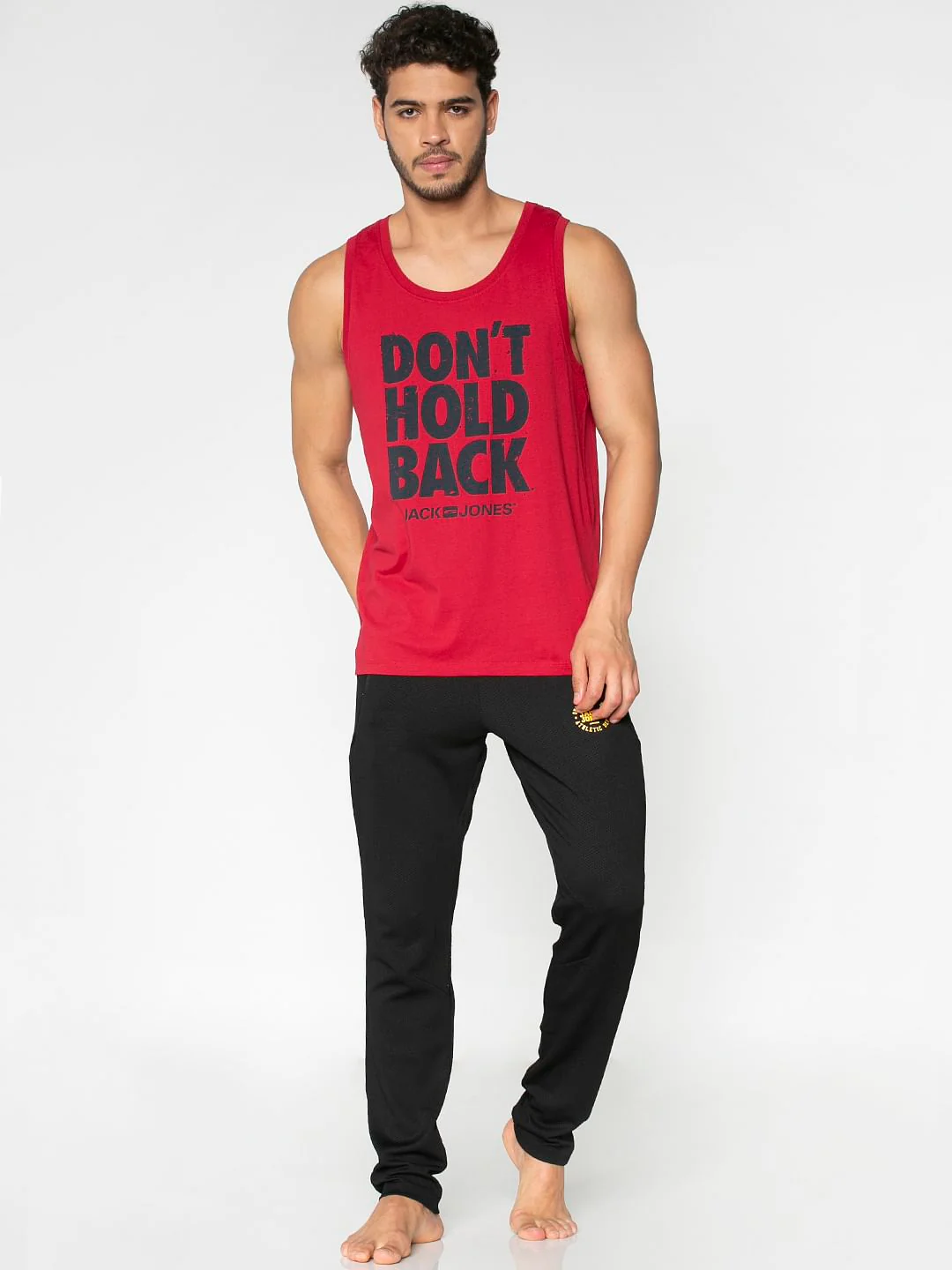 Red Text Print Vest - Image 2