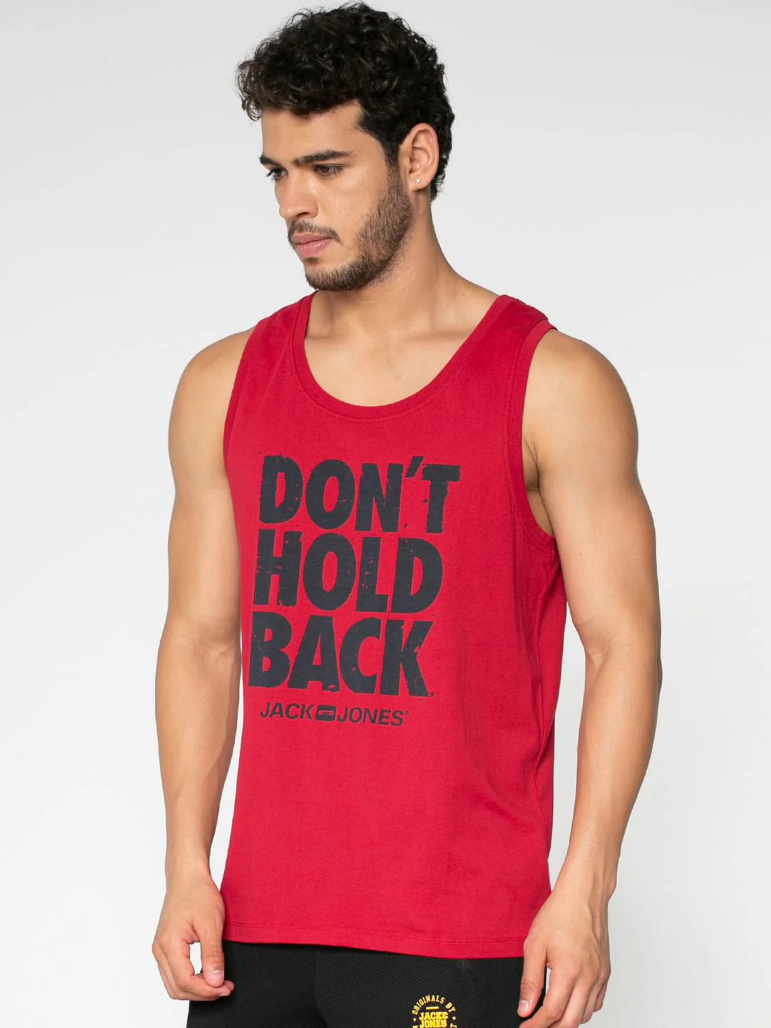 Red Text Print Vest - Image 3