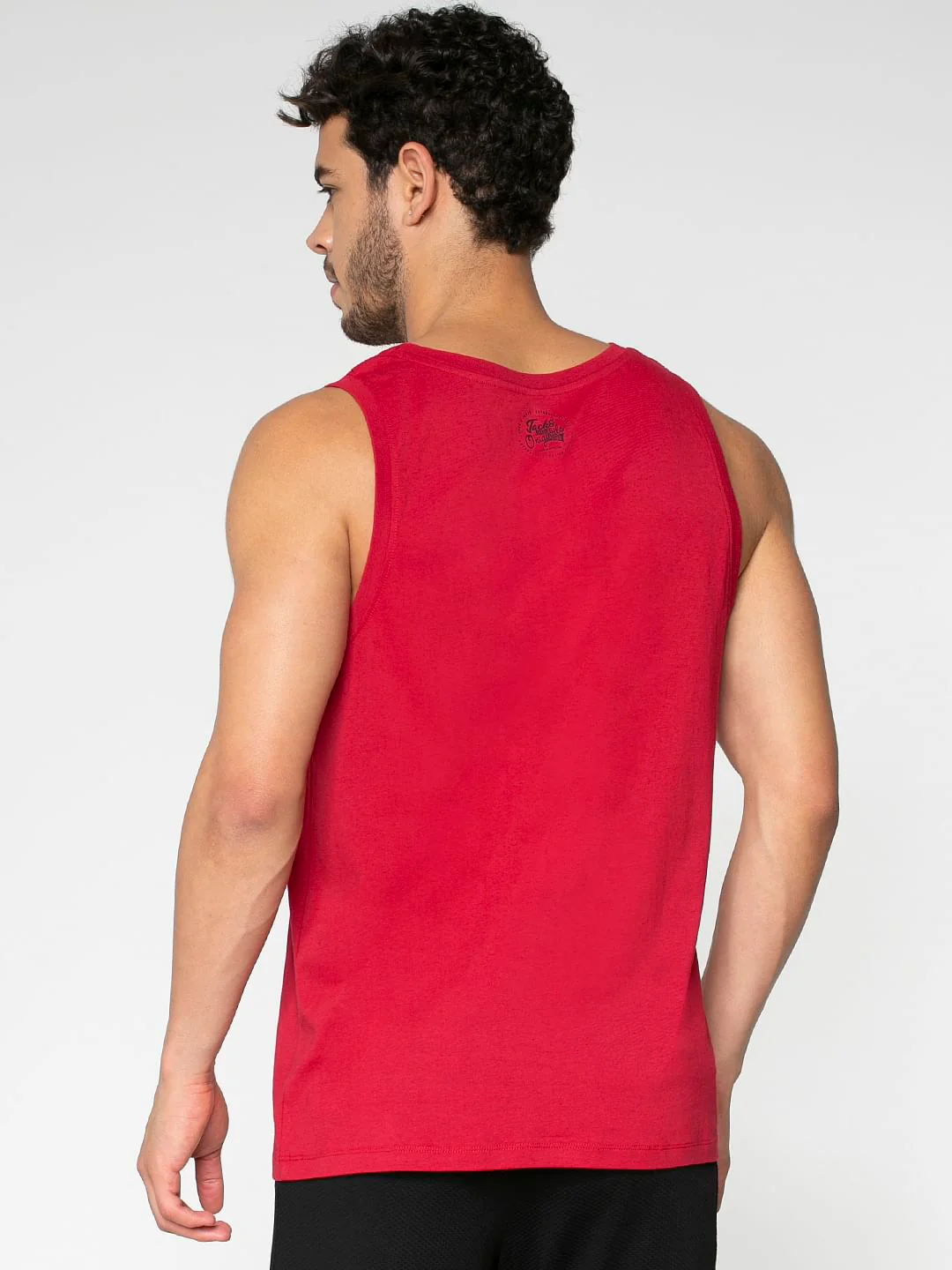 Red Text Print Vest - Image 5