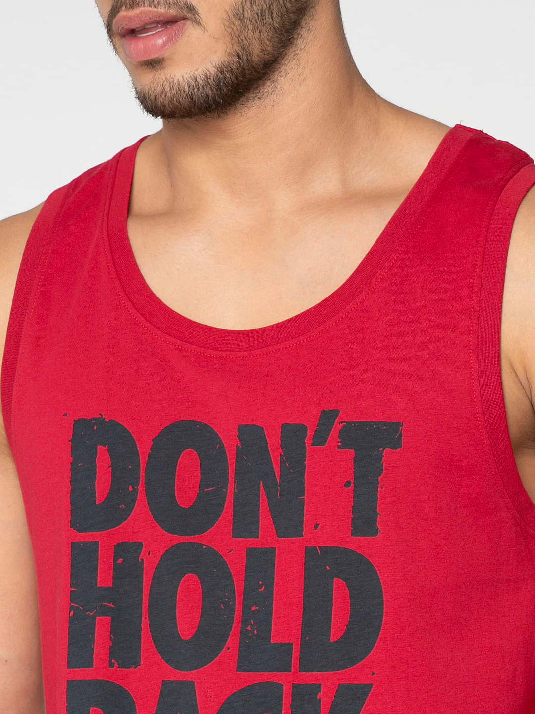 Red Text Print Vest - Image 6
