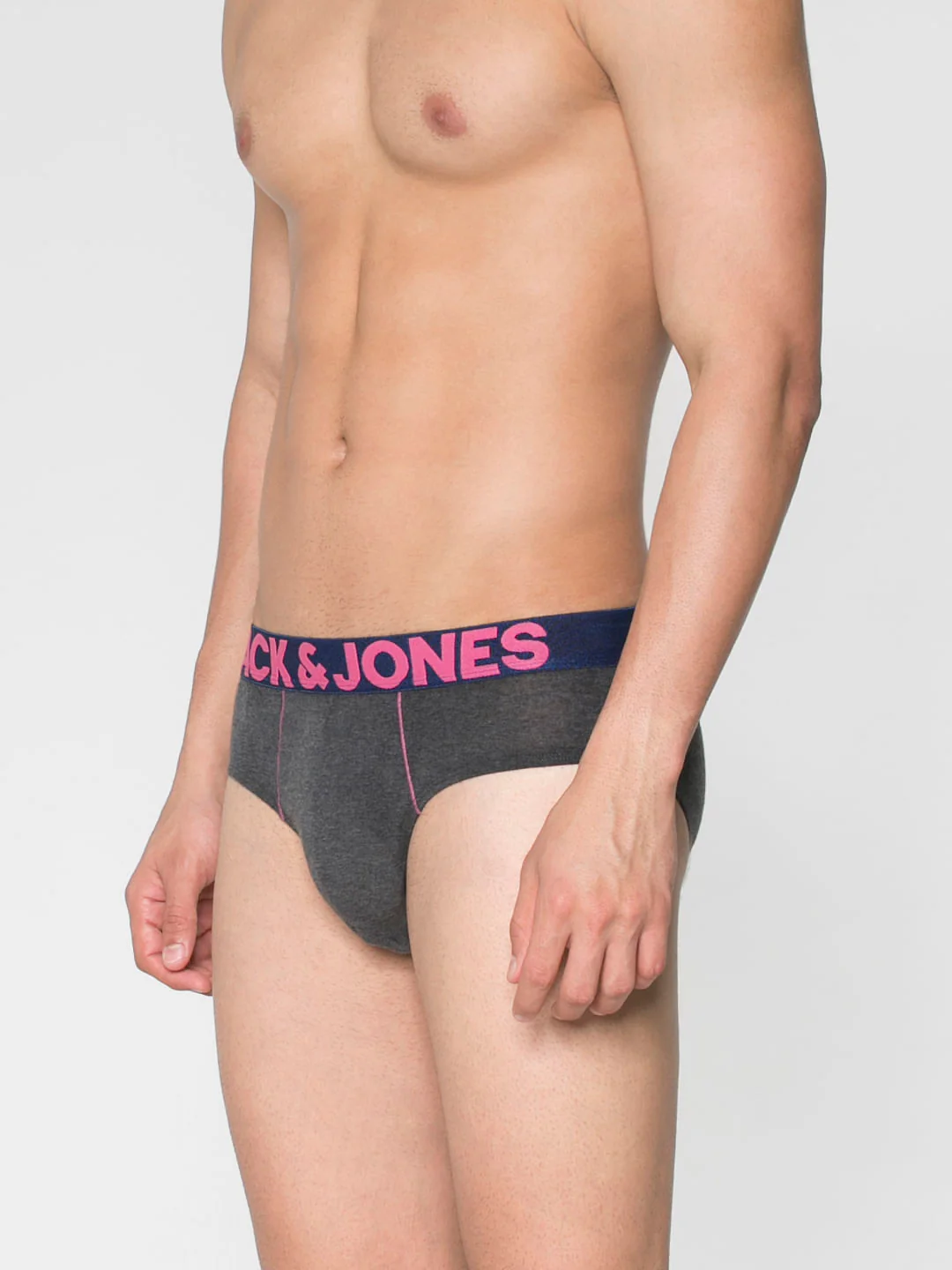 Grey Solid Briefs - Image 2