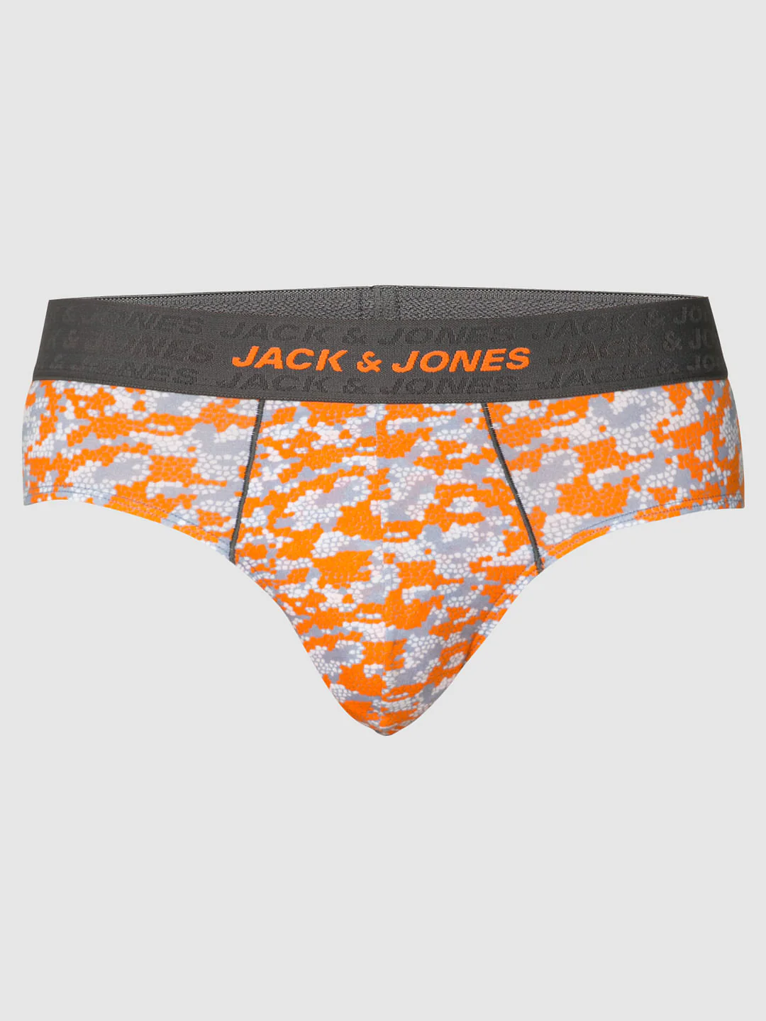 Grey And Orange Print Briefs - Image 6