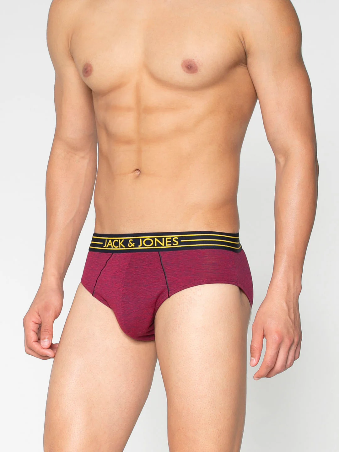 Red Textured Print Briefs - Image 2