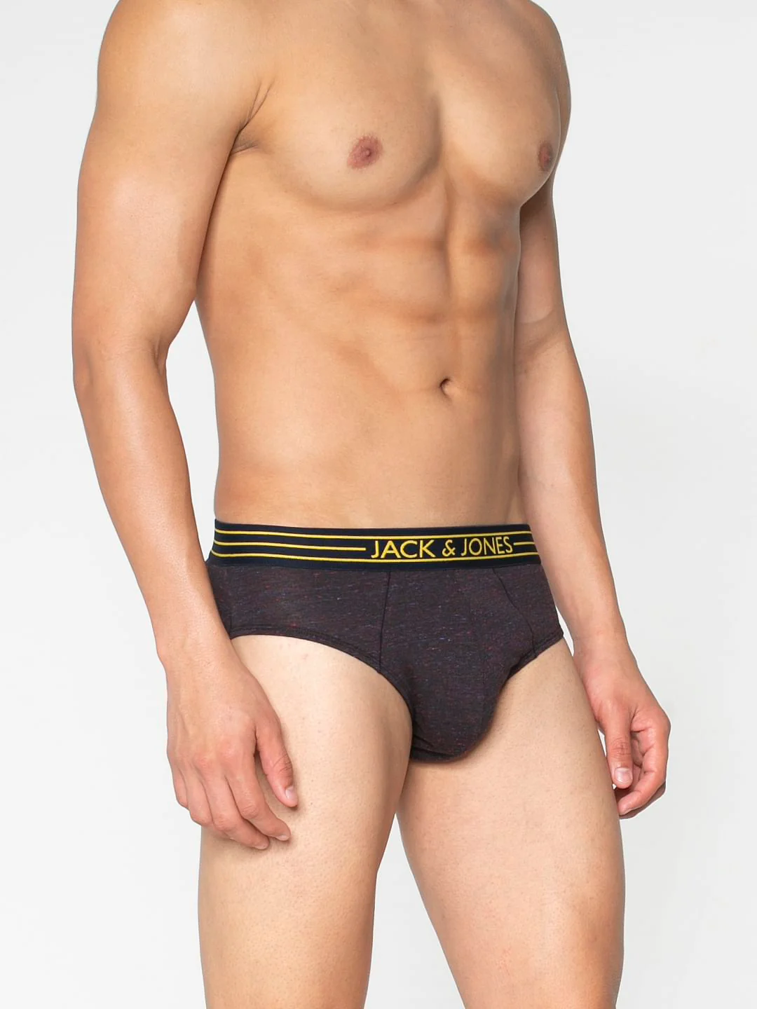 Black Textured Print Briefs - Image 3