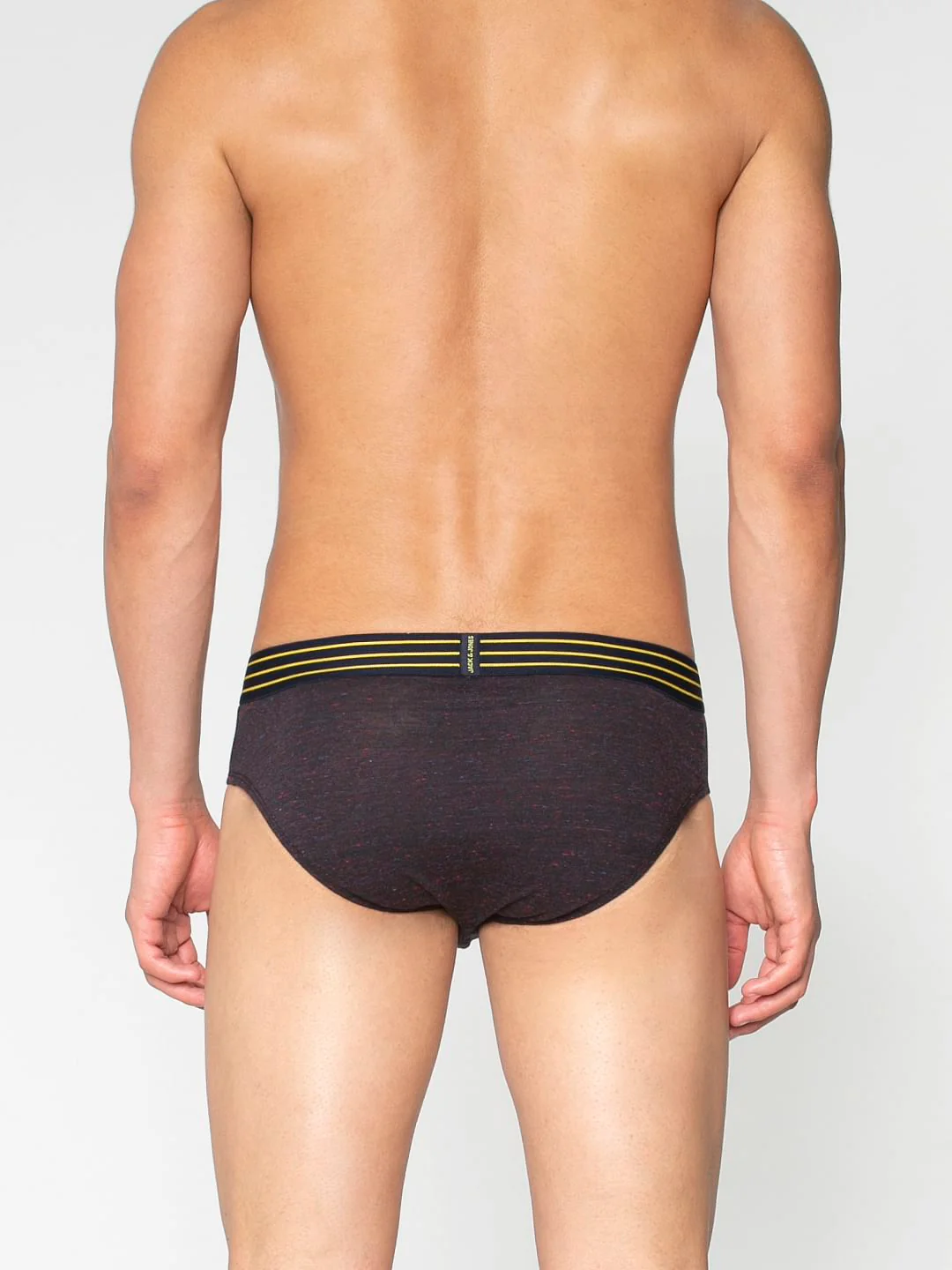 Black Textured Print Briefs - Image 4