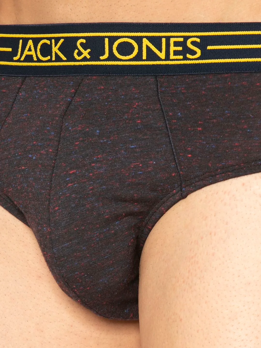Black Textured Print Briefs - Image 5
