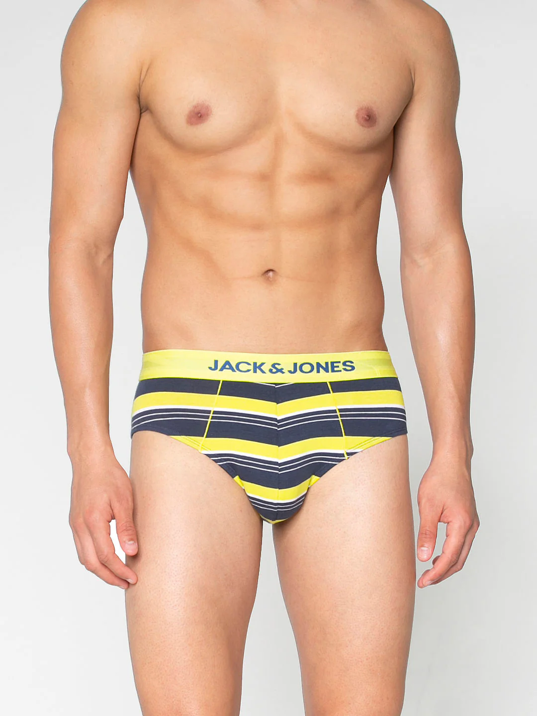 Navy Blue Striped Briefs