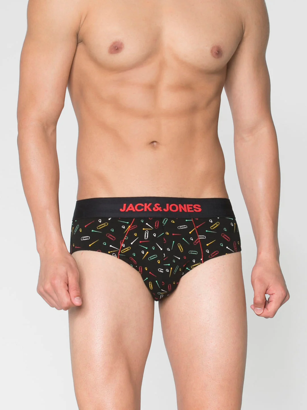 Black All Over Pin Print Briefs
