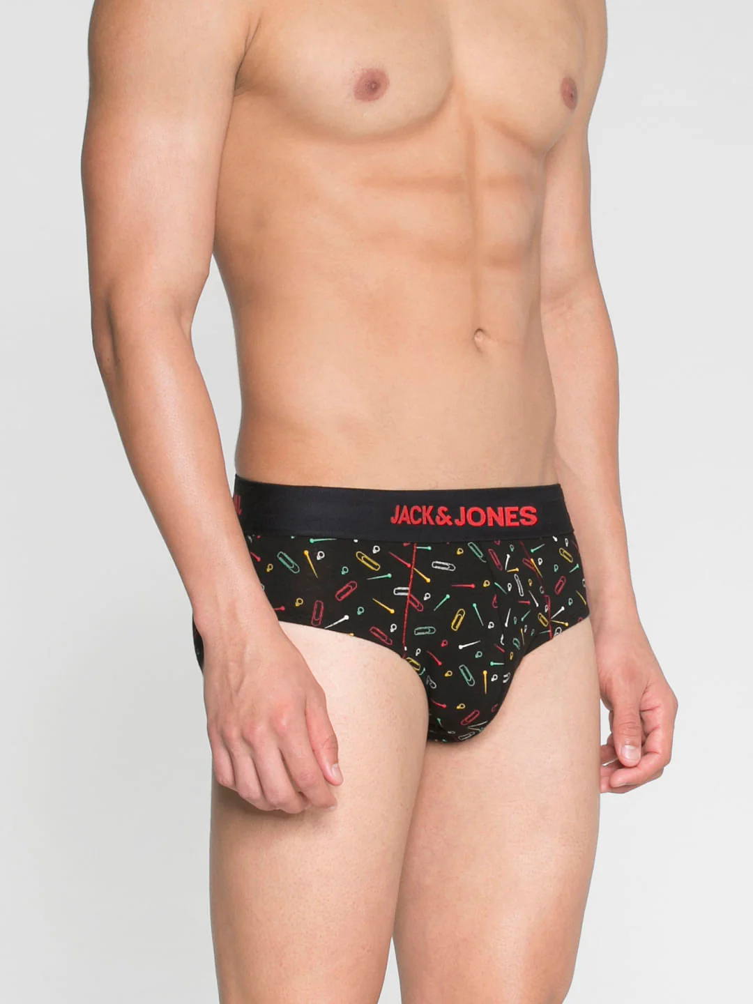 Black All Over Pin Print Briefs - Image 3