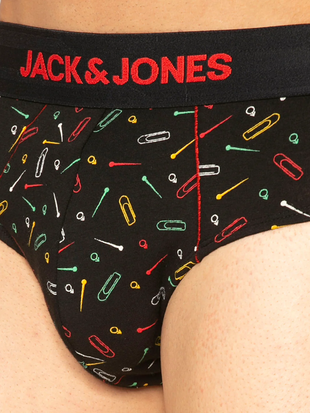 Black All Over Pin Print Briefs - Image 5