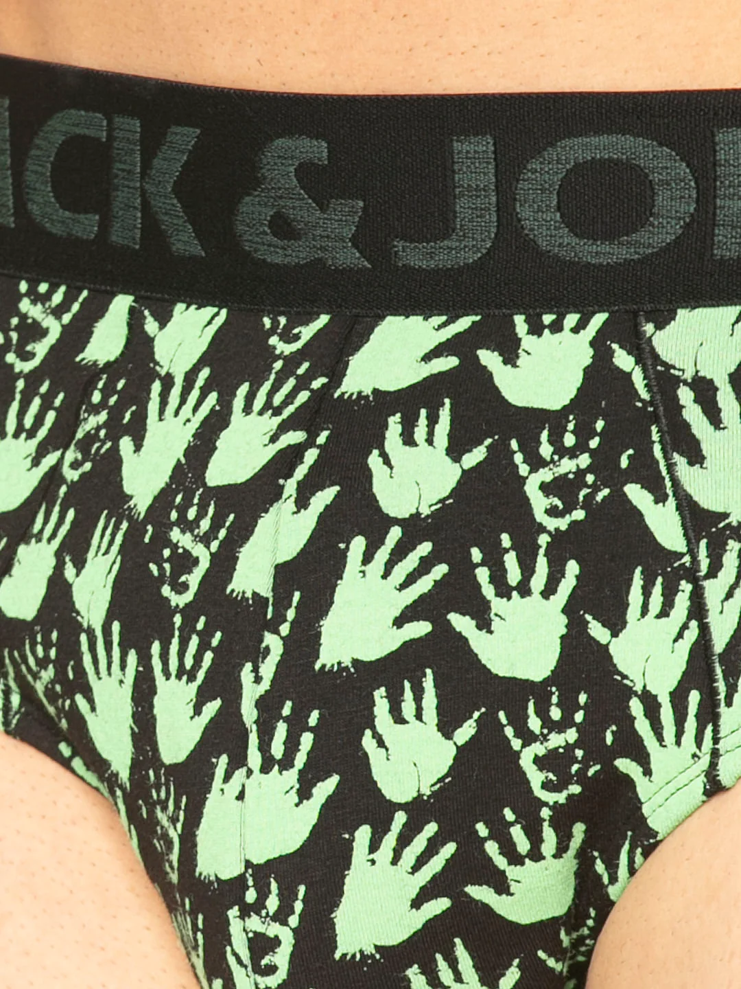 Black All Over Palm Print Briefs - Image 5