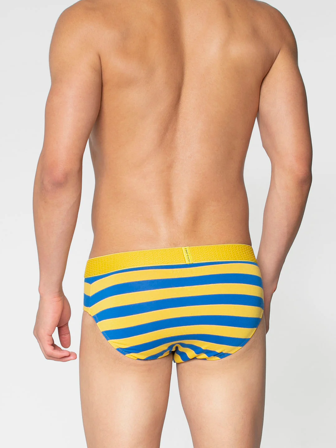 Blue And Yellow Striped Briefs - Image 4