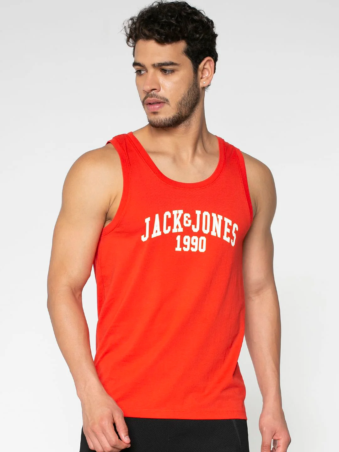 Red Text Print Vest