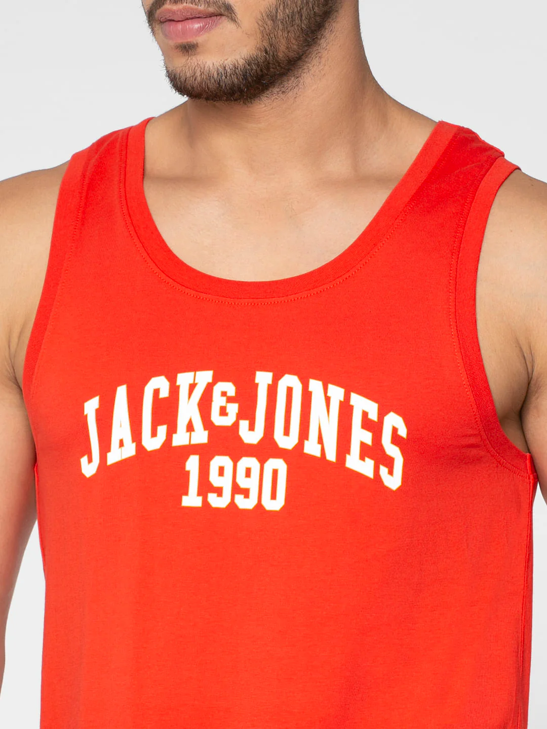 Red Text Print Vest - Image 6