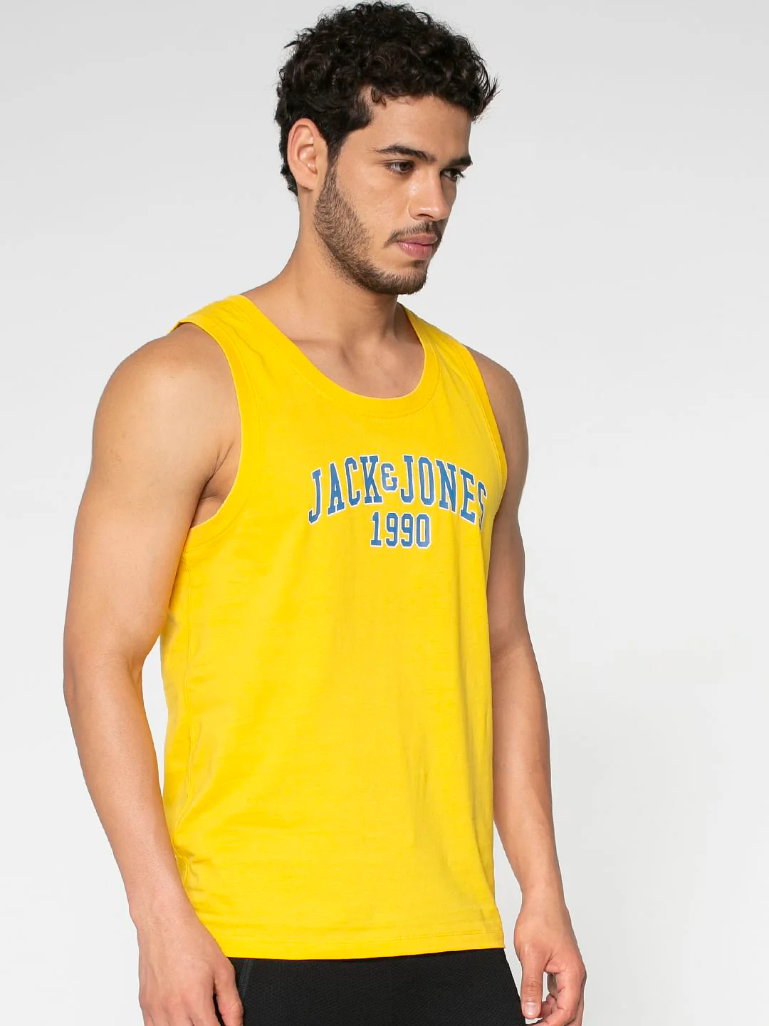 Yellow Text Print Vest - Image 4