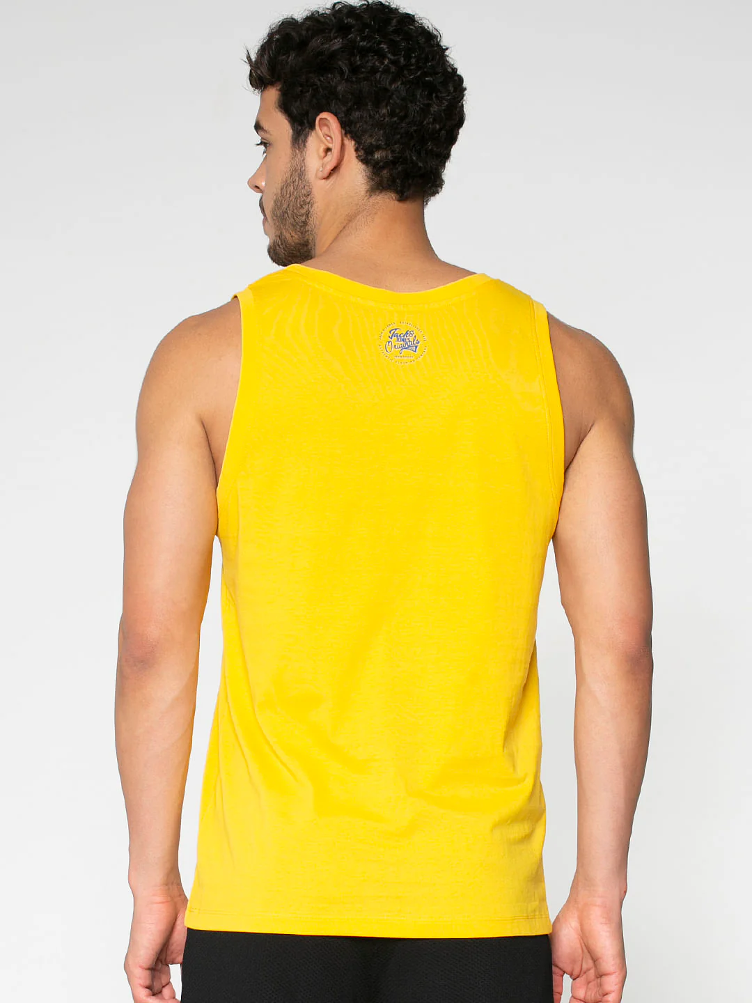 Yellow Text Print Vest - Image 5