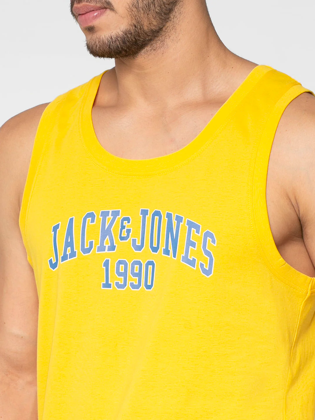 Yellow Text Print Vest - Image 6