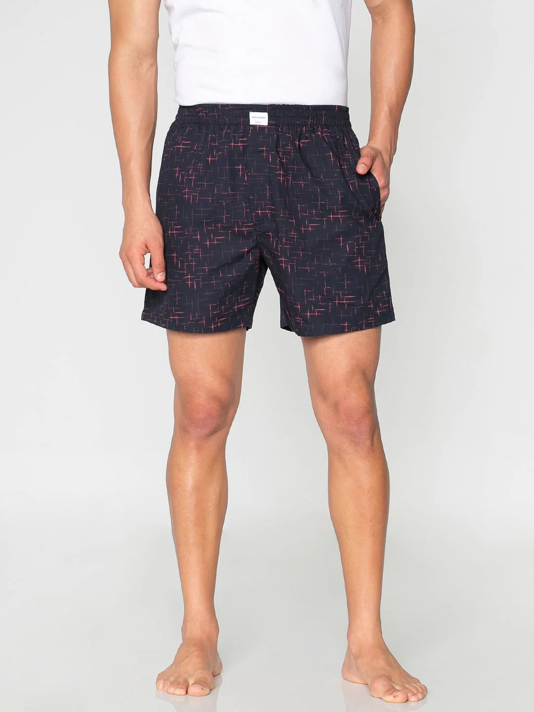 Navy Blue Printed Boxers