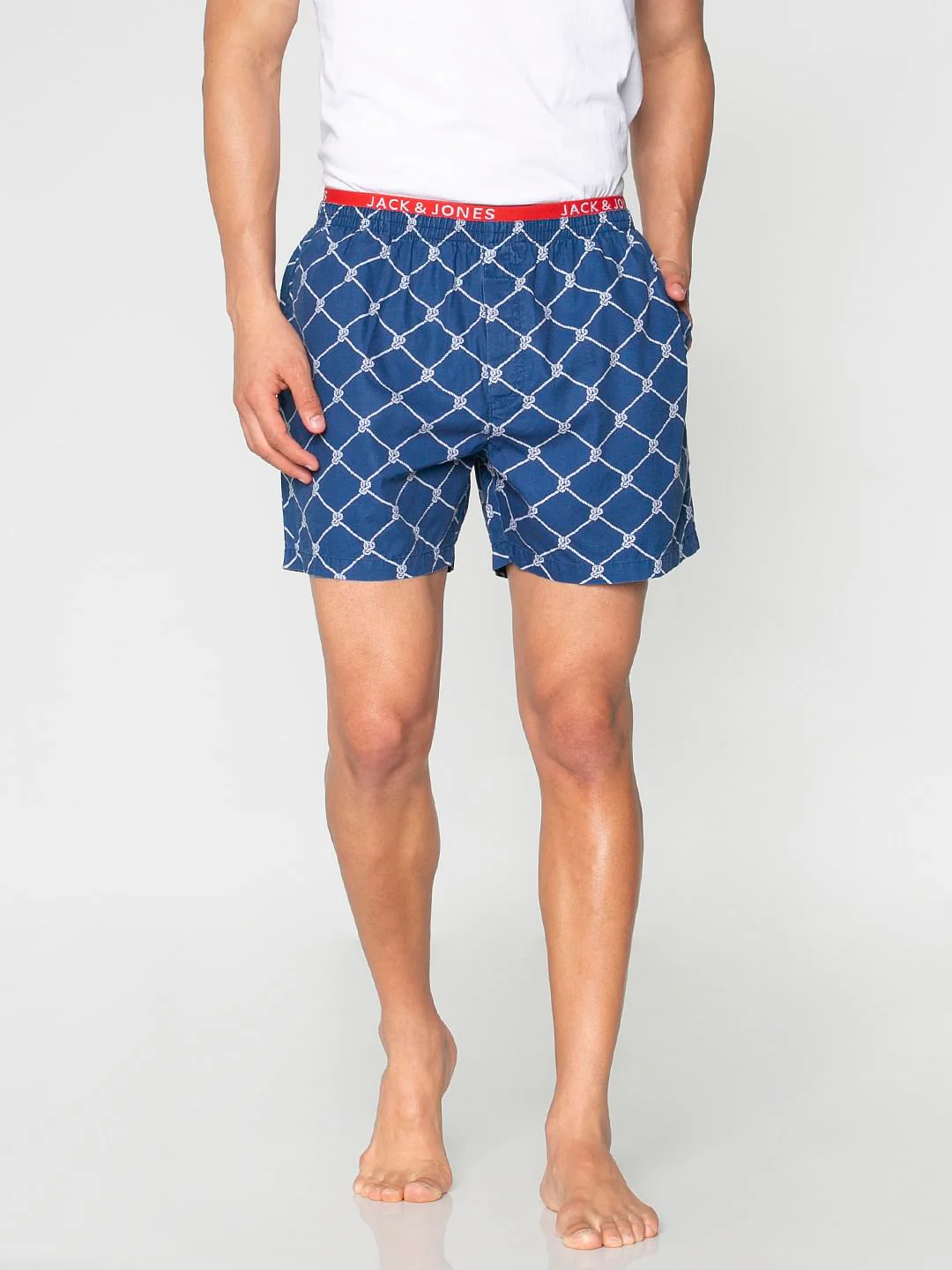 Blue All Over Knot Print Boxers
