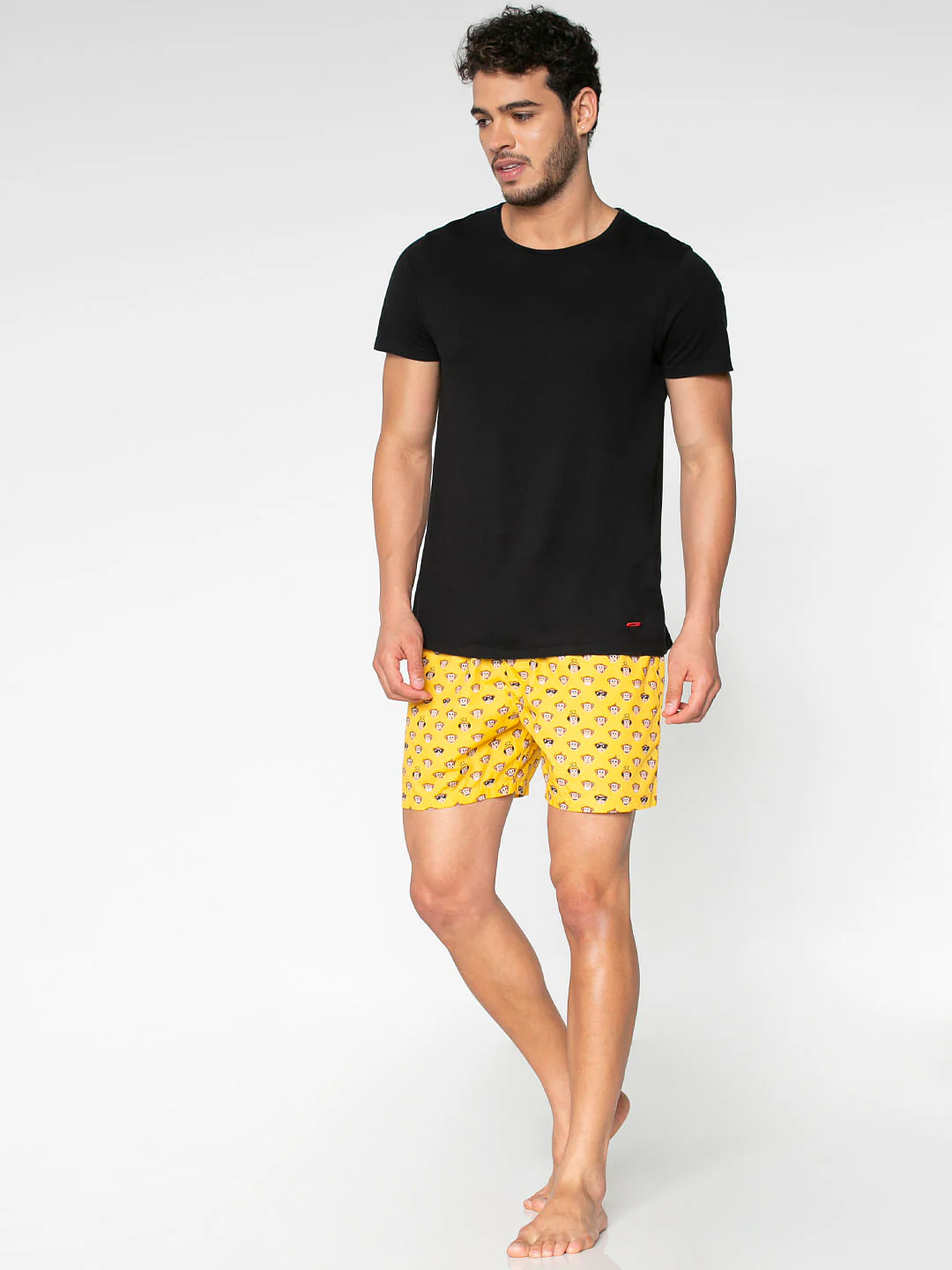 Yellow All Over Monkey Graphic Print Boxers - Image 2