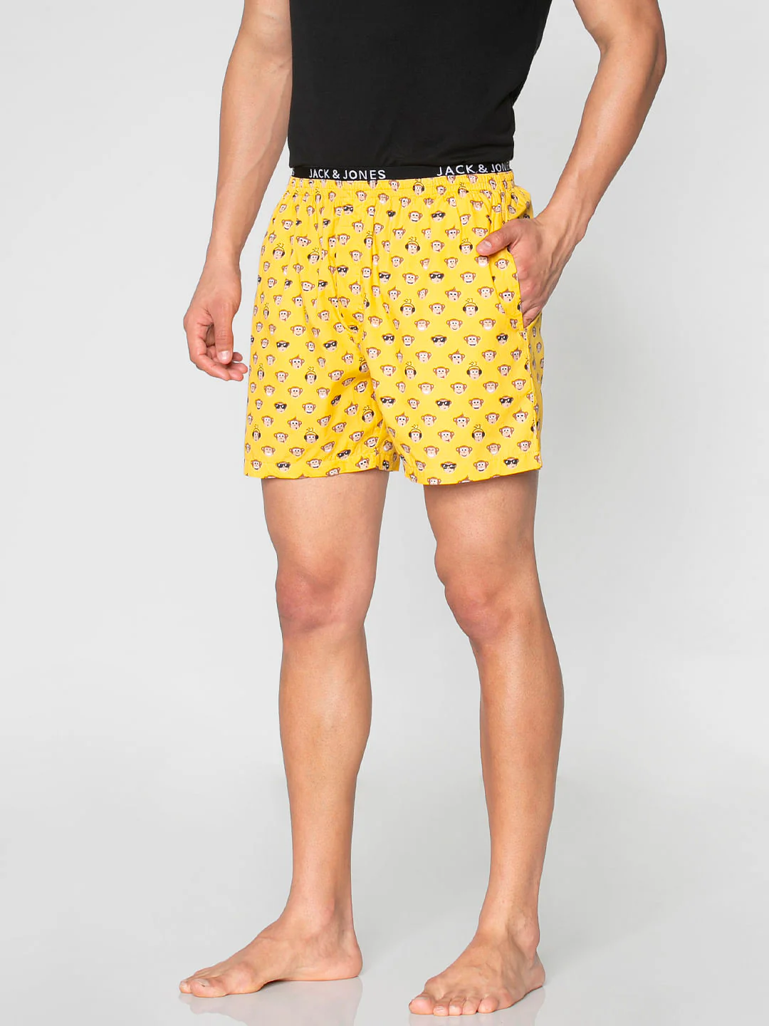 Yellow All Over Monkey Graphic Print Boxers - Image 3