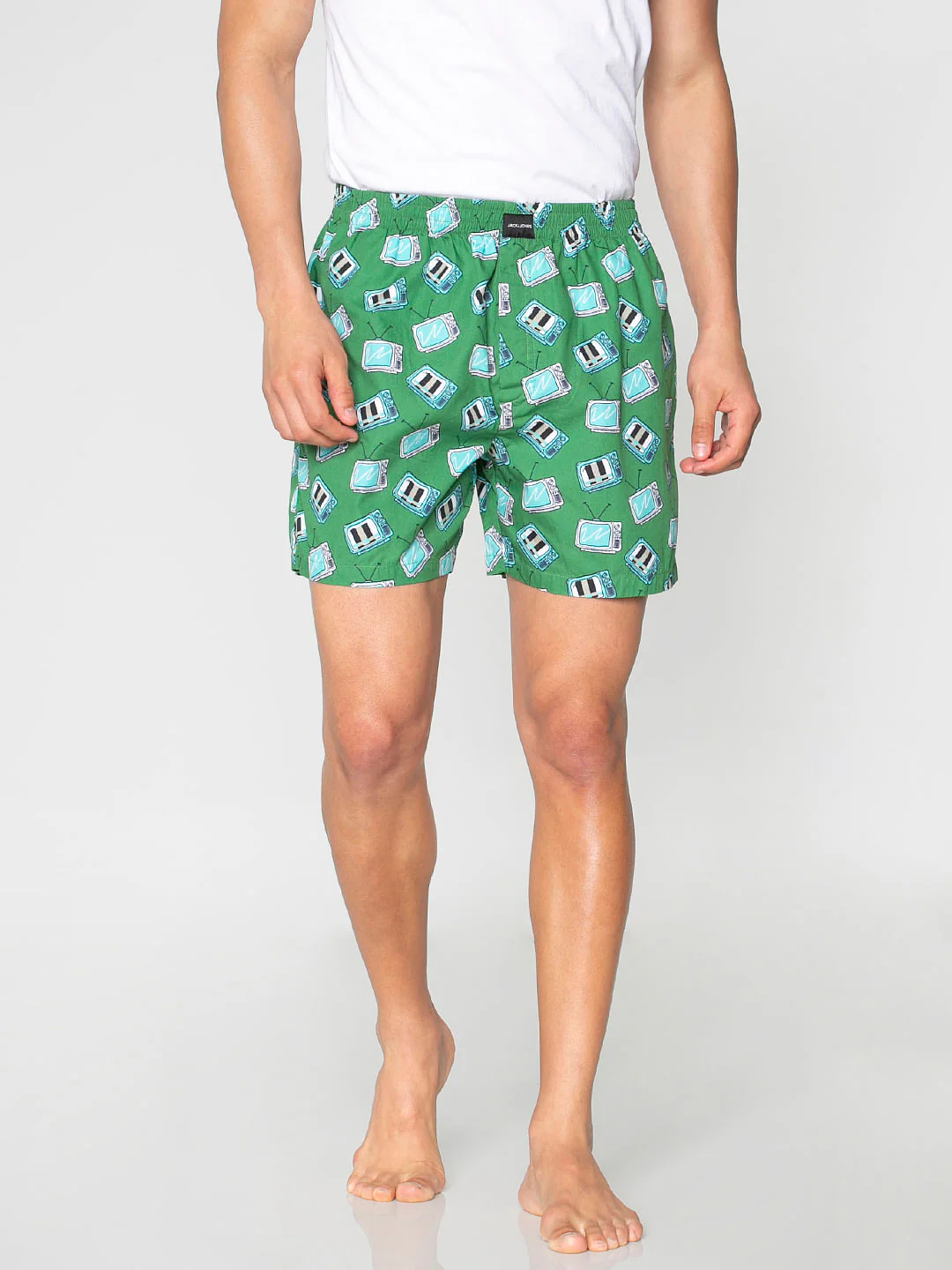Green All Over Television Graphic Print Boxers