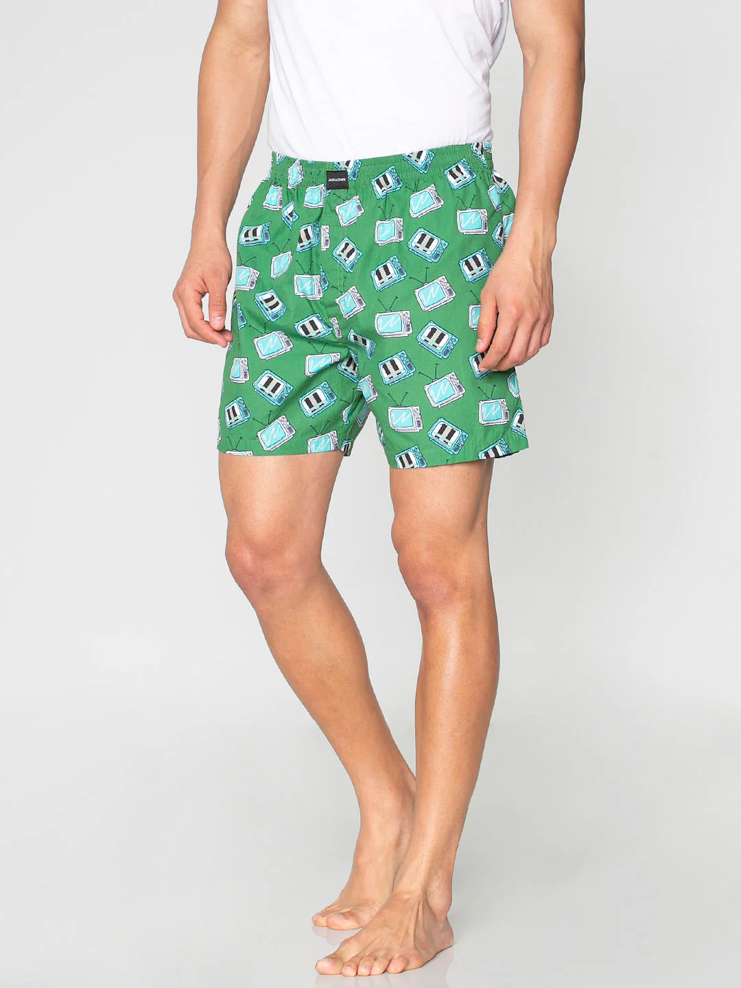 Green All Over Television Graphic Print Boxers - Image 3