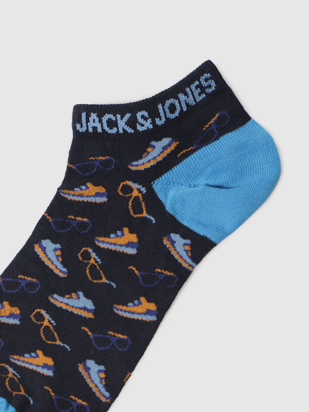 Blue Sunglasses And Sneakers Print Ankle Length Socks - Image 3