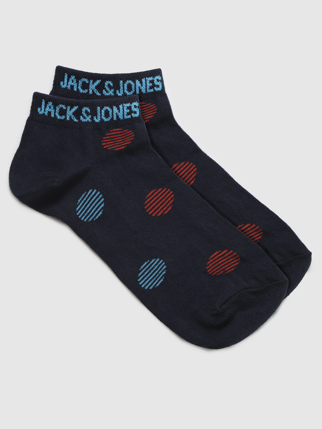 Red Printed Ankle Length Socks - Image 5