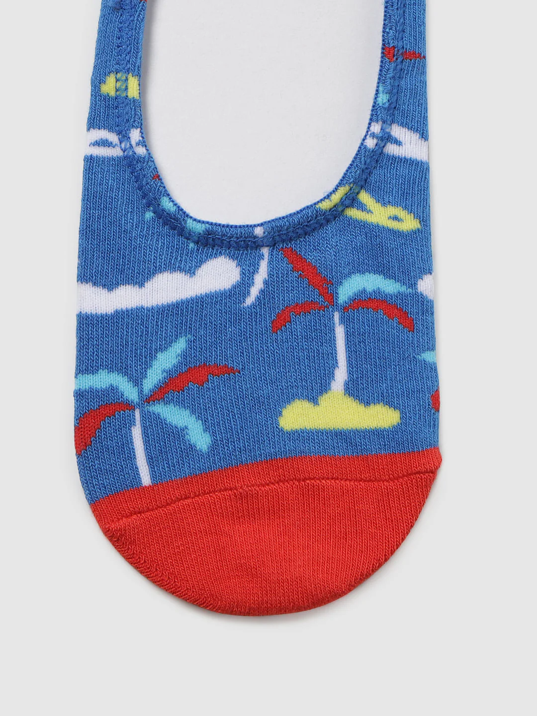 Blue Printed No Show Socks - Image 2