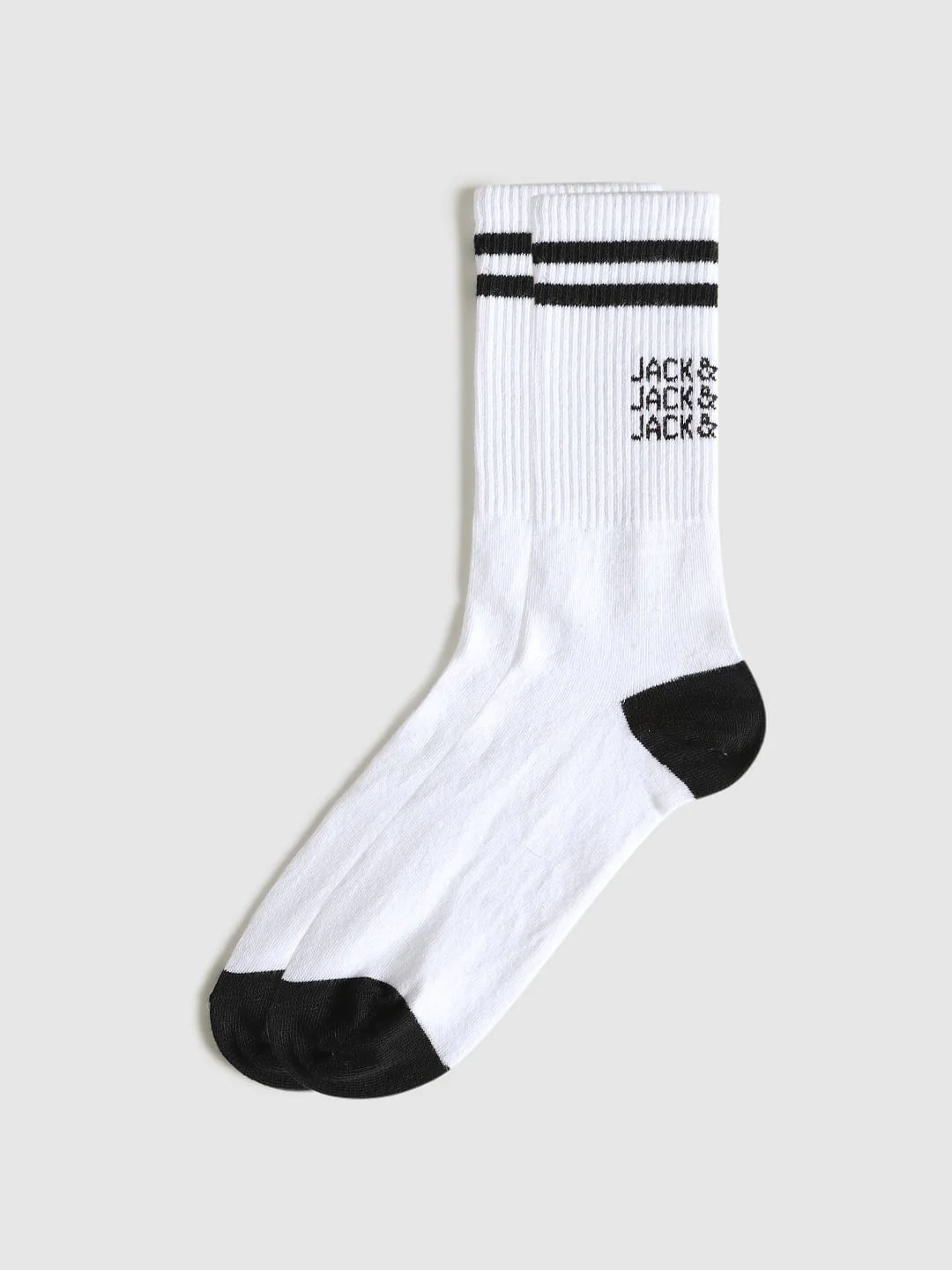 Pack Of Three Mid Calf Length Socks - White, Black, White & Black - Image 7