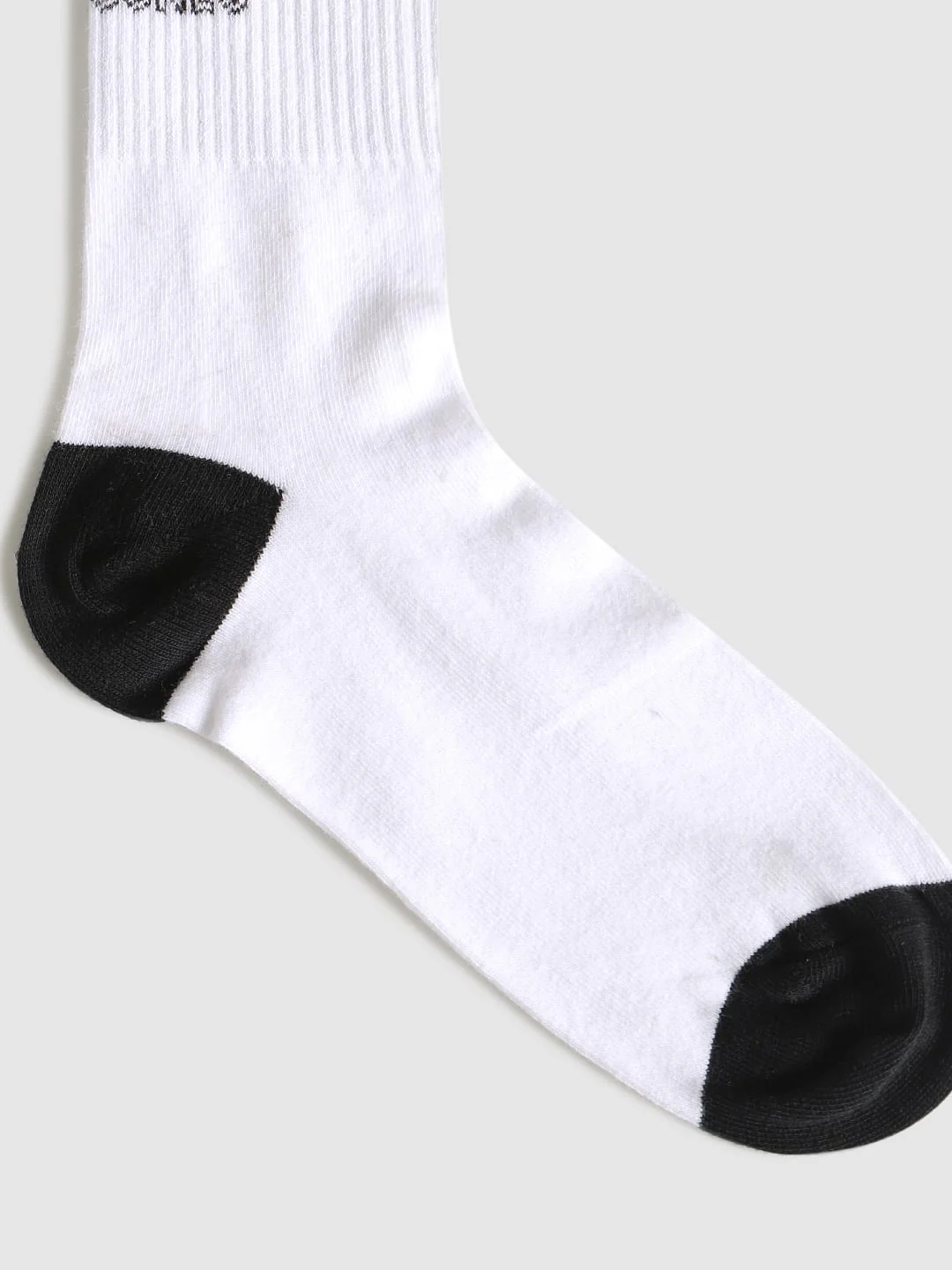 Pack Of Three Mid Calf Length Socks - White, Black, White & Black - Image 9
