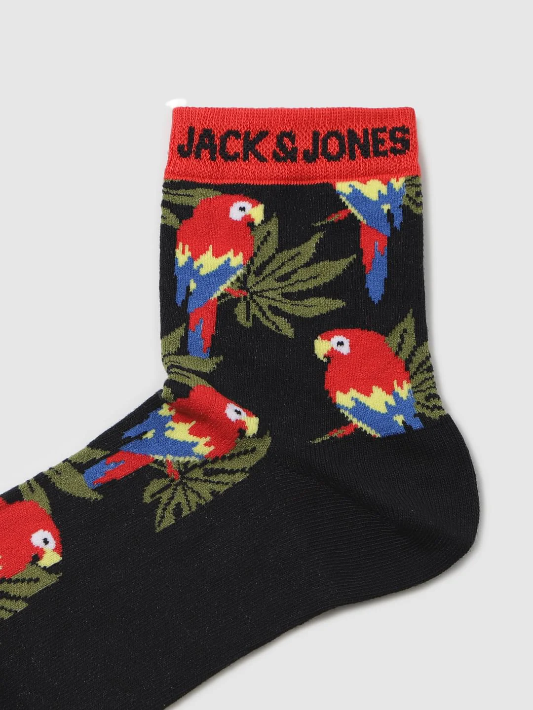 Red Parrot Graphic Print Mid Calf Length Socks - Image 3