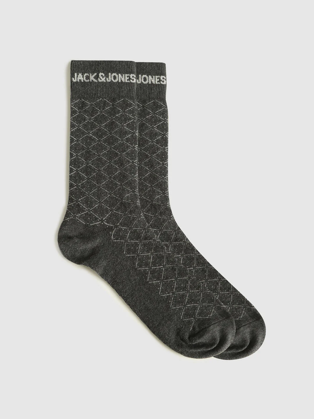 Pack Of Three Printed Mid Calf Length Socks - Grey, Red, Black - Image 2