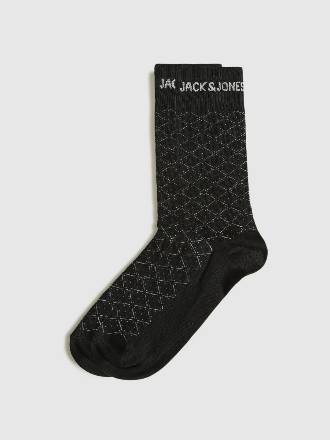 Pack Of Three Printed Mid Calf Length Socks - Grey, Red, Black - Image 7